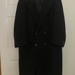 Pierre Cardin Men's Black 100%Wool Coat